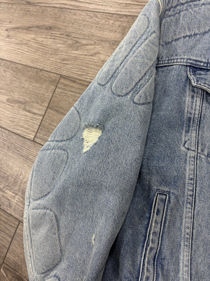 Yeezy gap padded denim moto jacket M