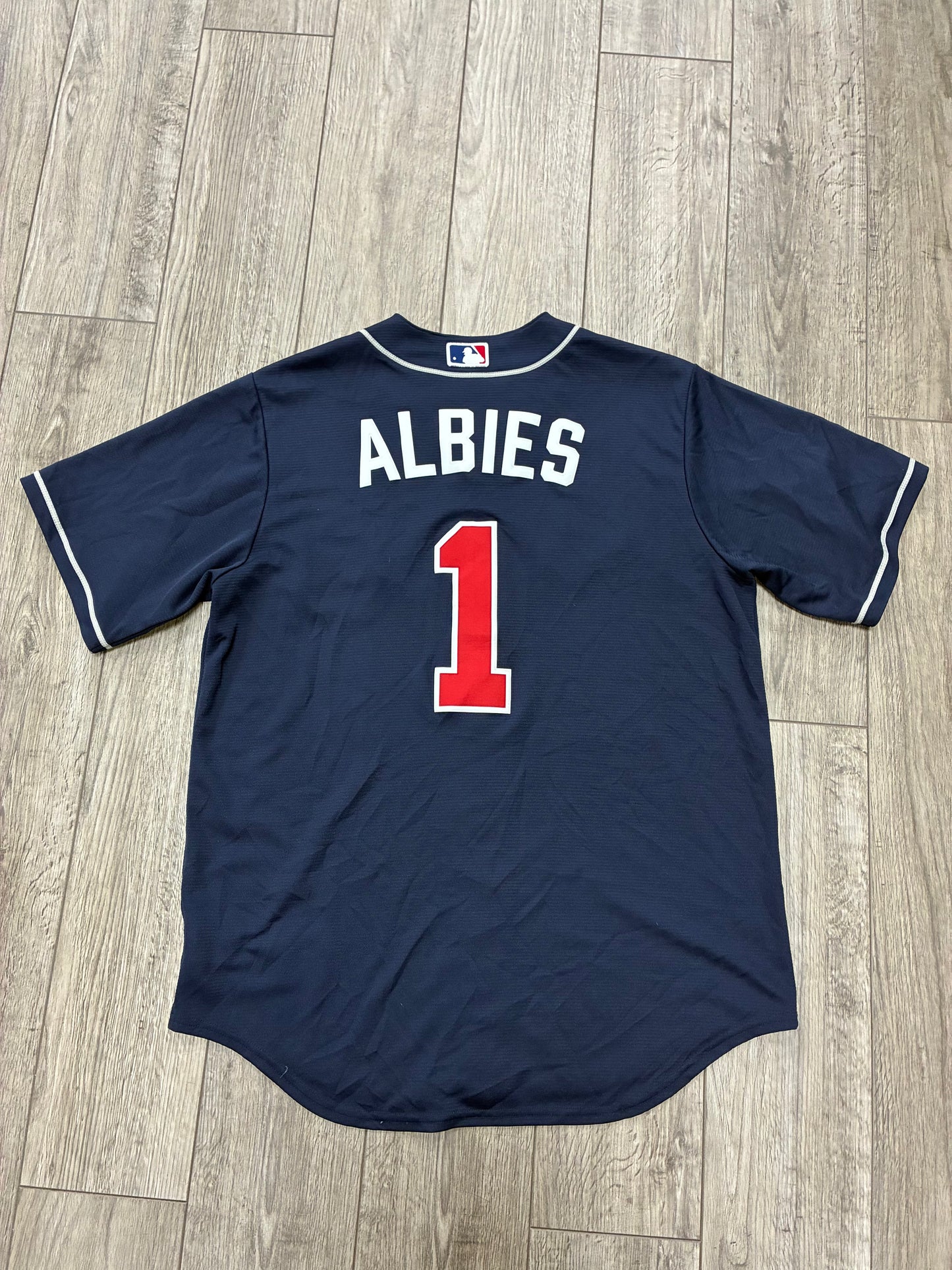 L - Nike Atlanta Braves Ozzie Albies Jersey