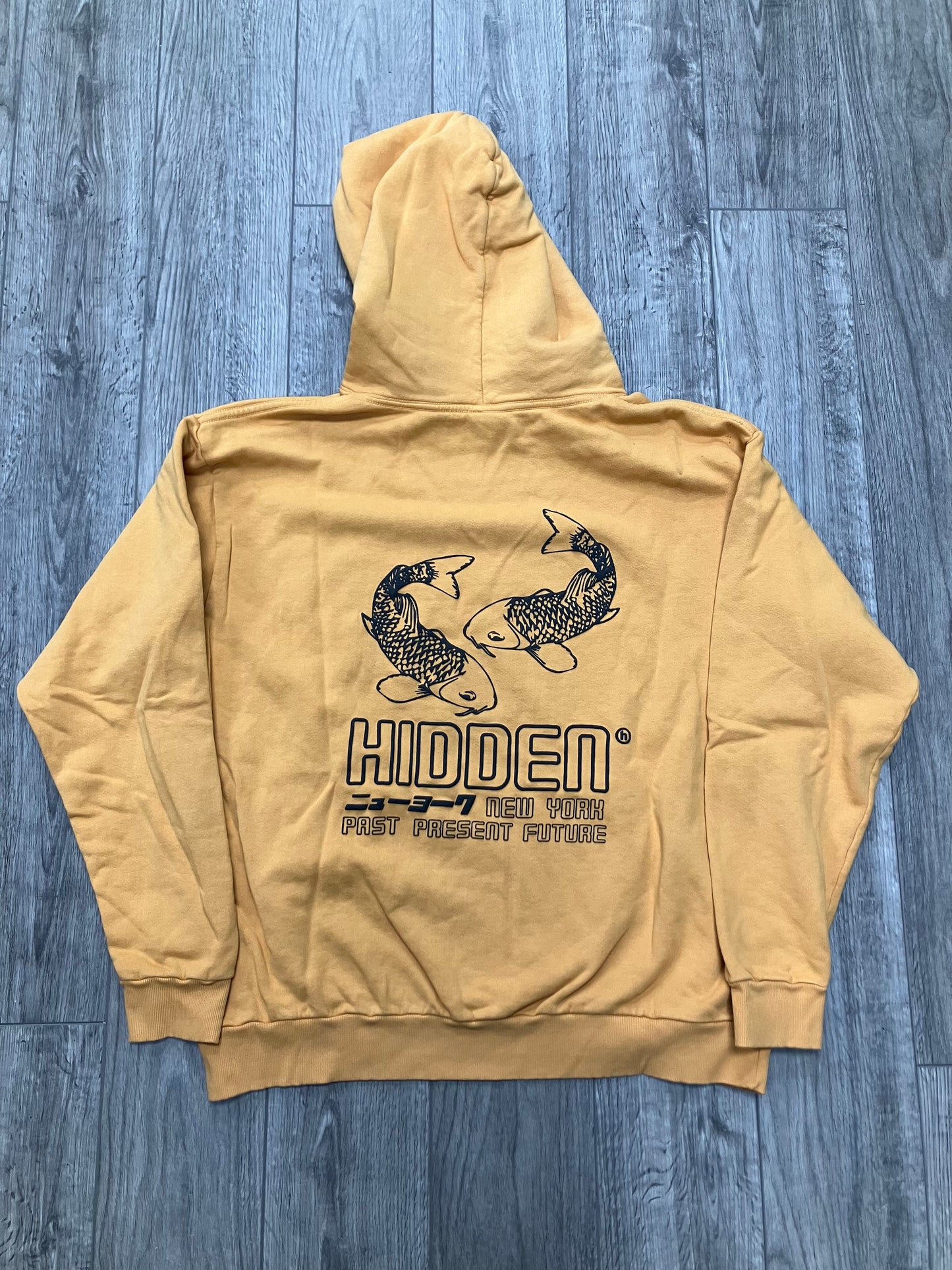 Hidden NY Koi Hoodie Mustard Size L