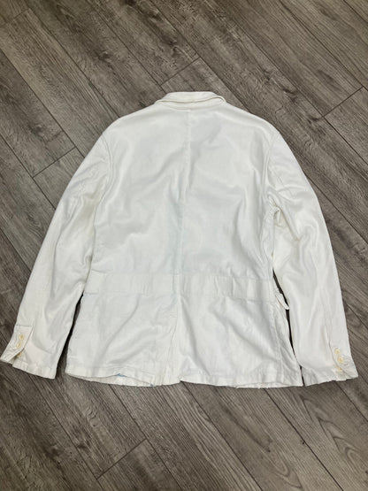 L-Polo Ralph Lauren White Distressed Blazer