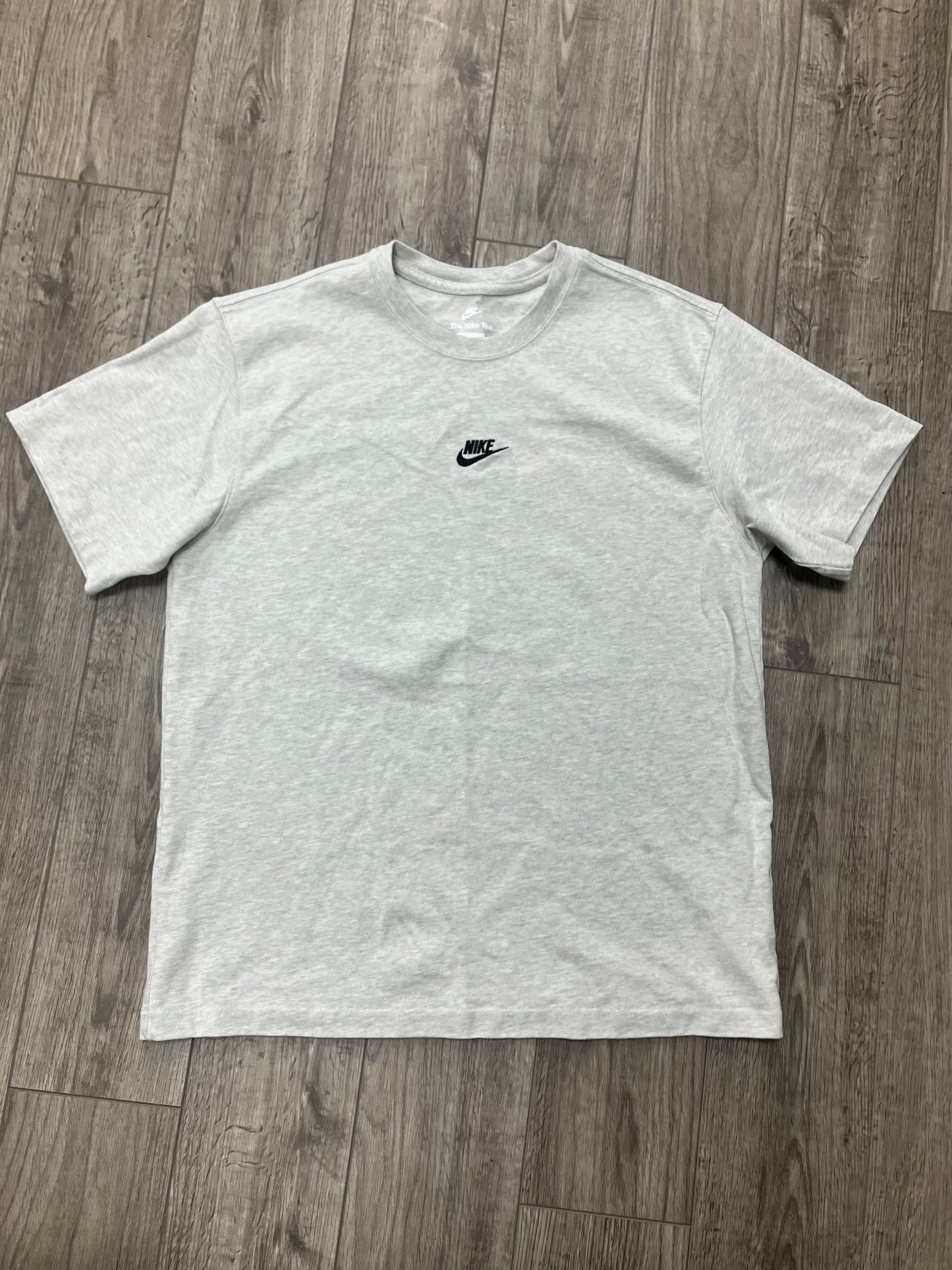 The Nike Tee Ash Grey Embroidered Tee Size L