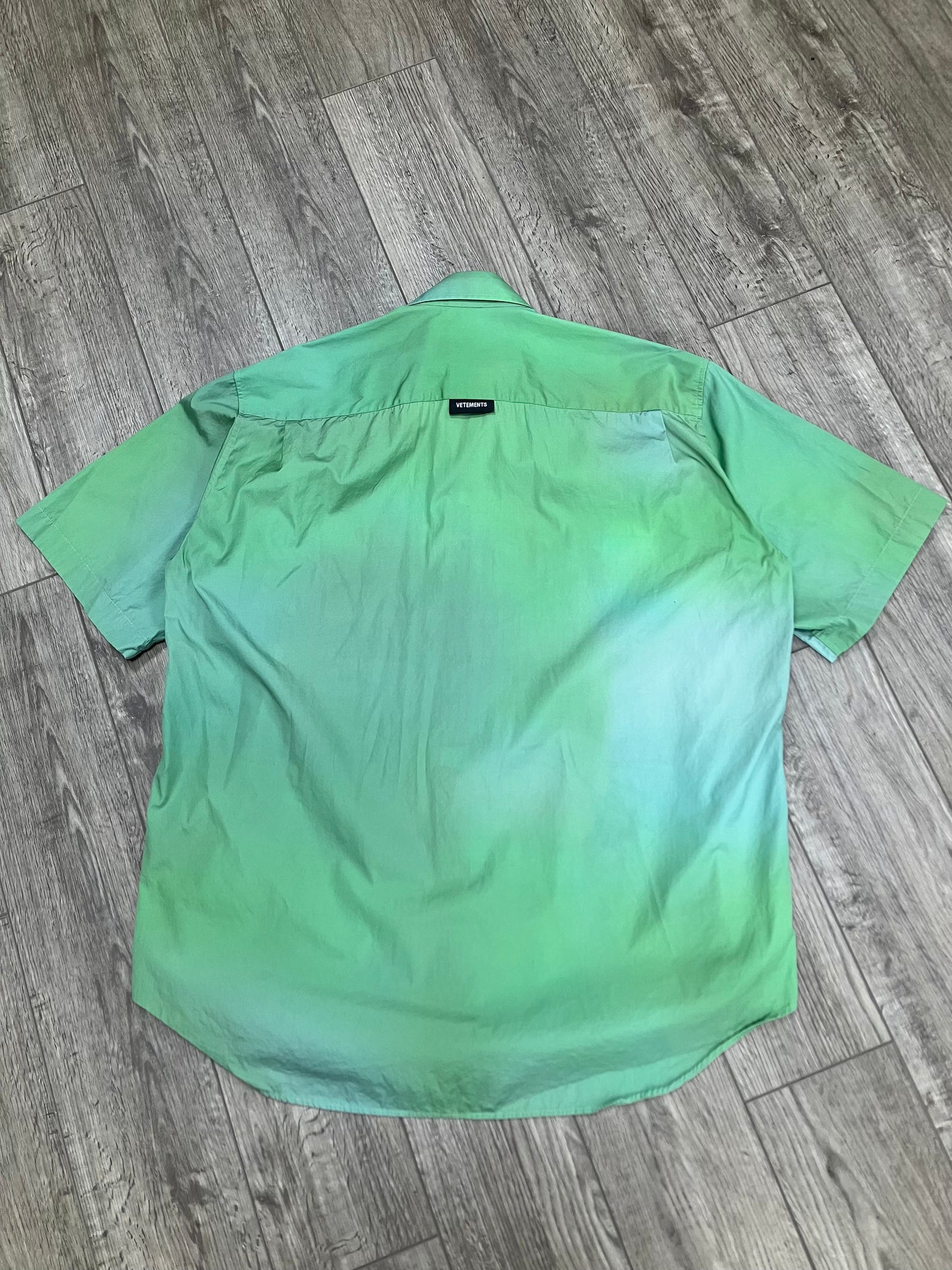 XS-Vetements Green Anime Button Up