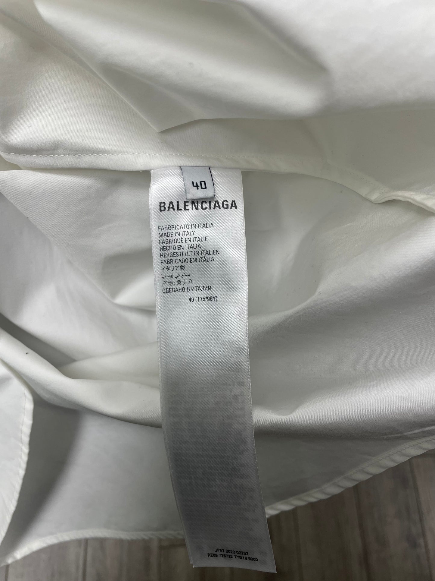 40/L-Balenciaga Hand Drawn BB Button Up