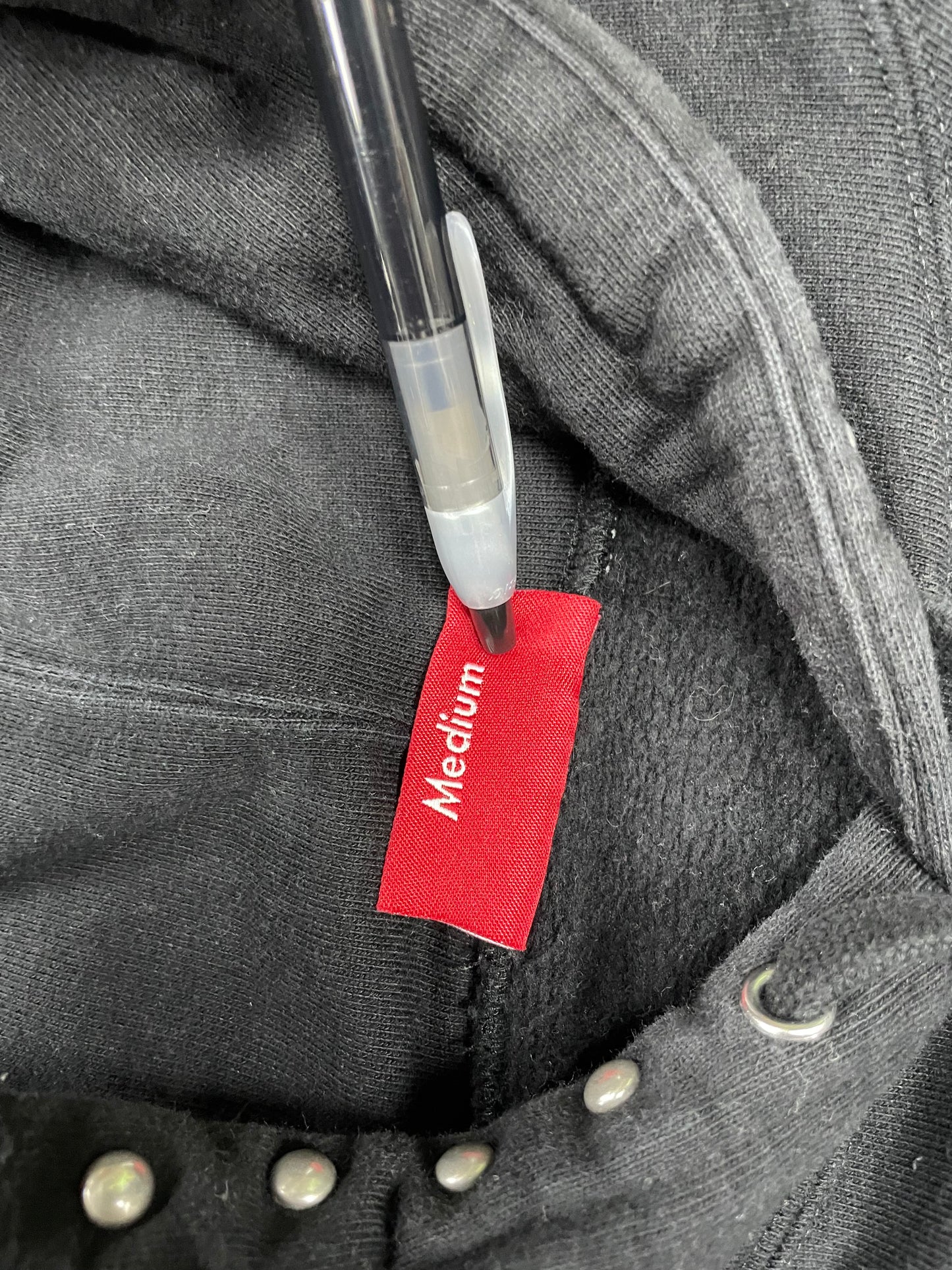 M-Supreme Black Studded hooded Sweatshirt