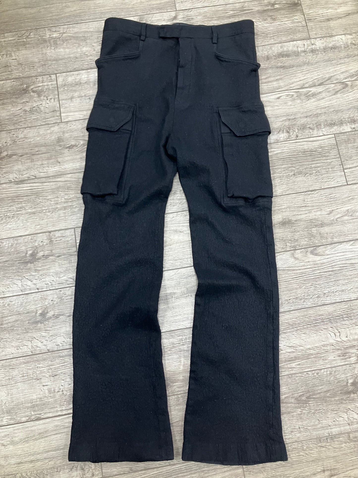 52-Rick Owens Gethsemane Wool Blend Cargo Pants