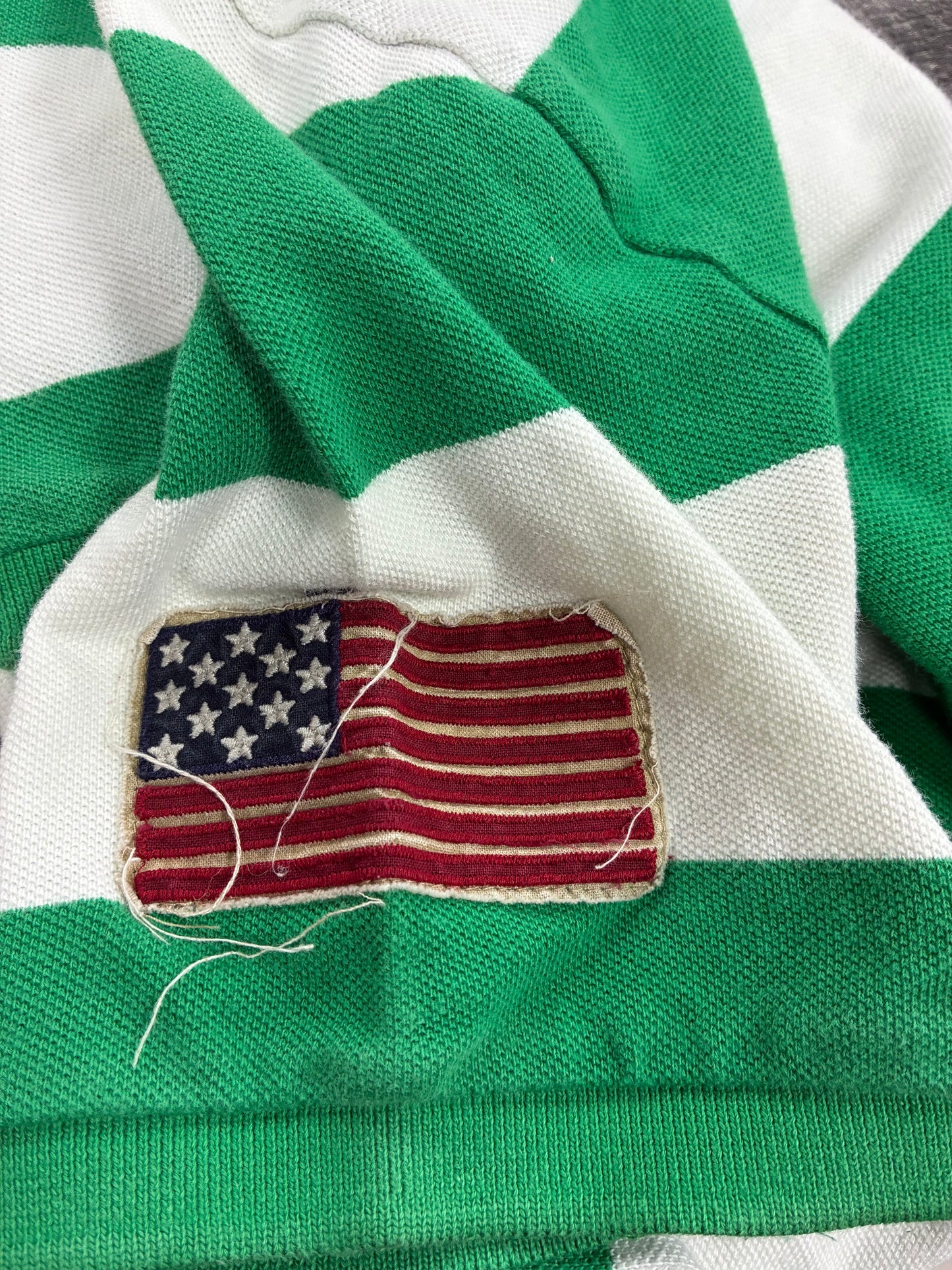 XL - Polo Ralph Lauren Denim Collar Striped Rugby Shirt