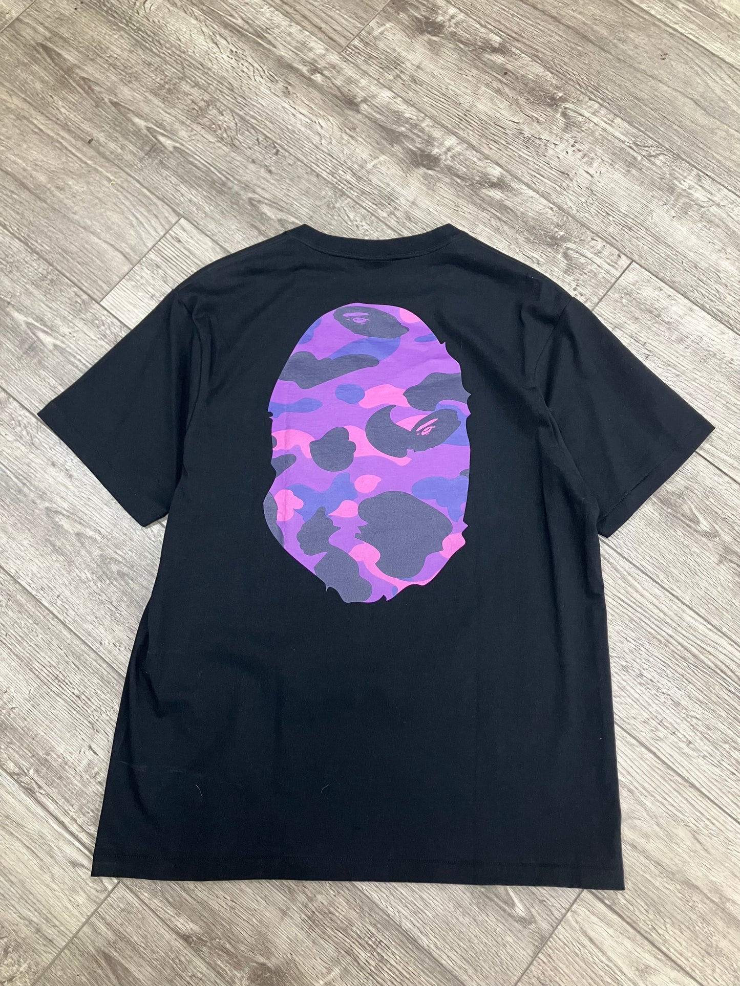 L-Bape Purple Camo Big Ape Head Tee