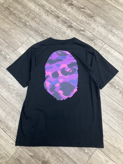 L-Bape Purple Camo Big Ape Head Tee