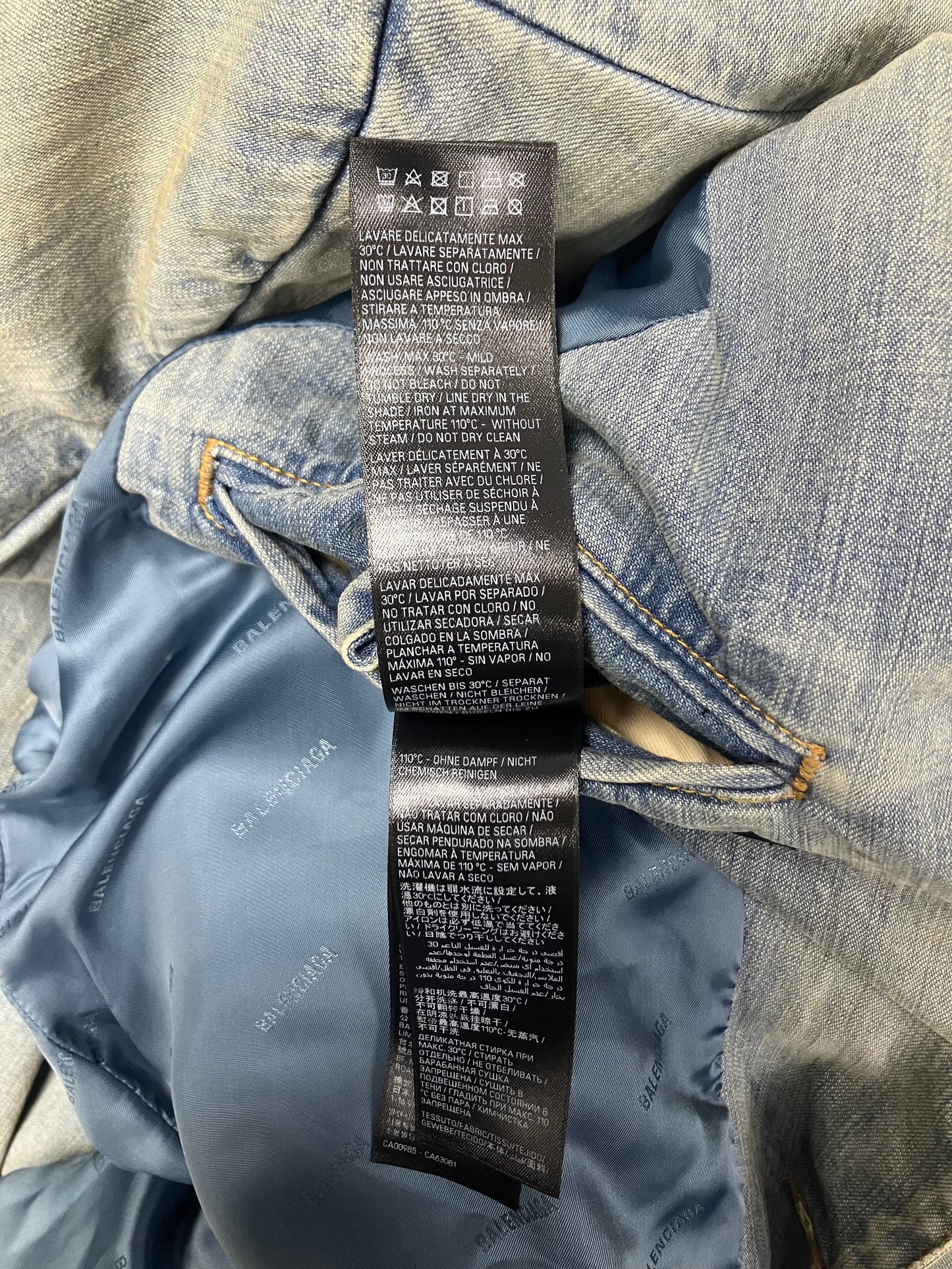 42-Balenciaga Denim Blazer Jacket
