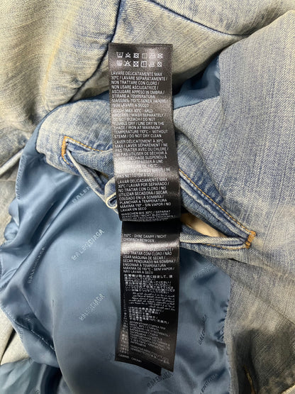 42-Balenciaga Denim Blazer Jacket