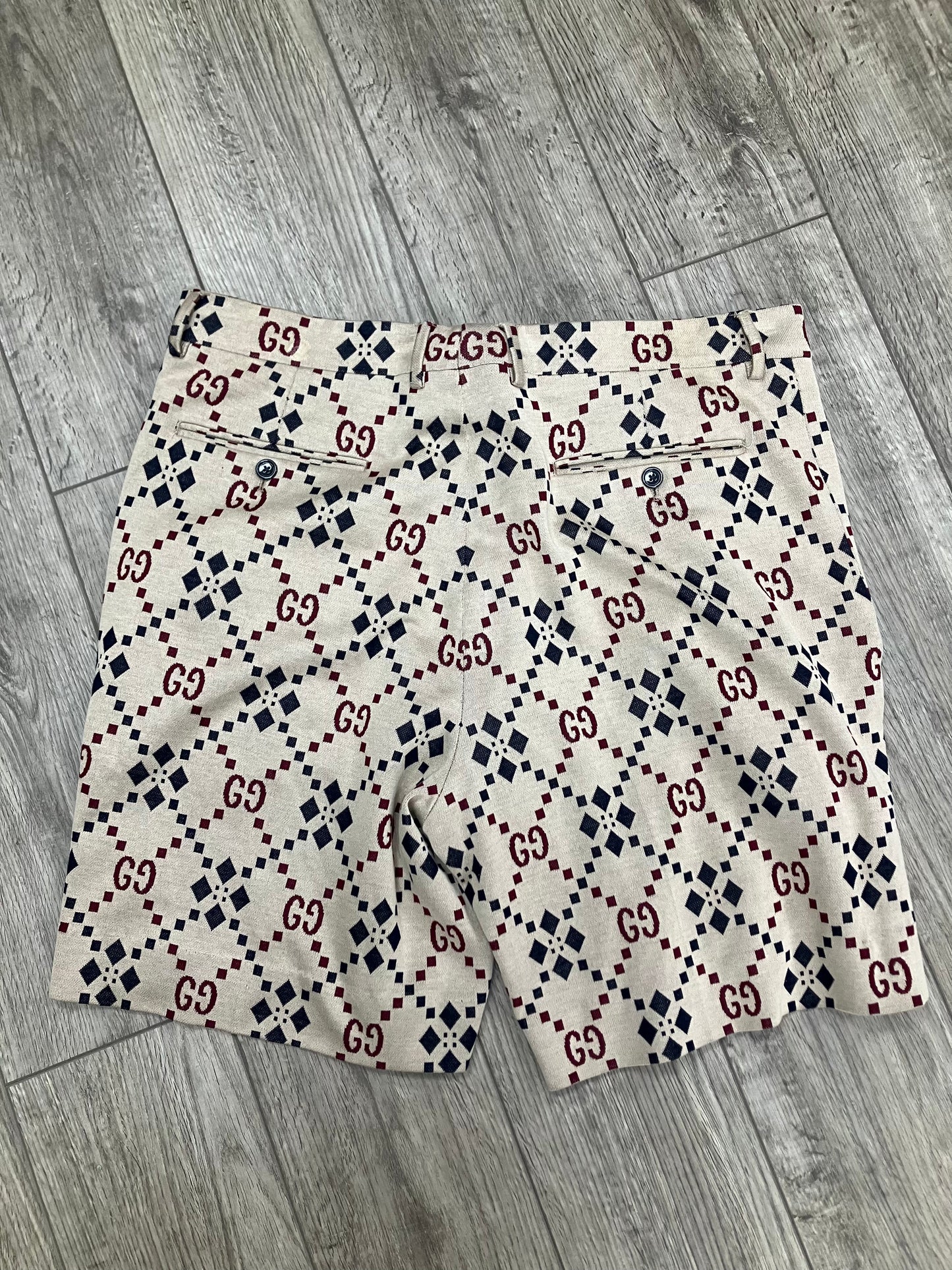 52/36-Gucci diamond Monogram Cotton Shorts