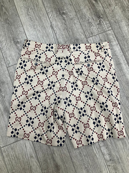 52/36-Gucci diamond Monogram Cotton Shorts