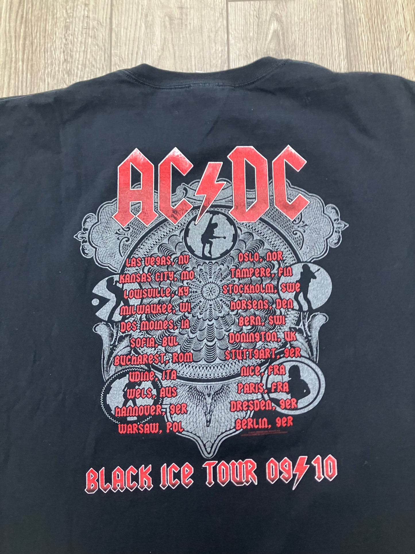 AC/DC Black Ice Tour Tee Size XXL