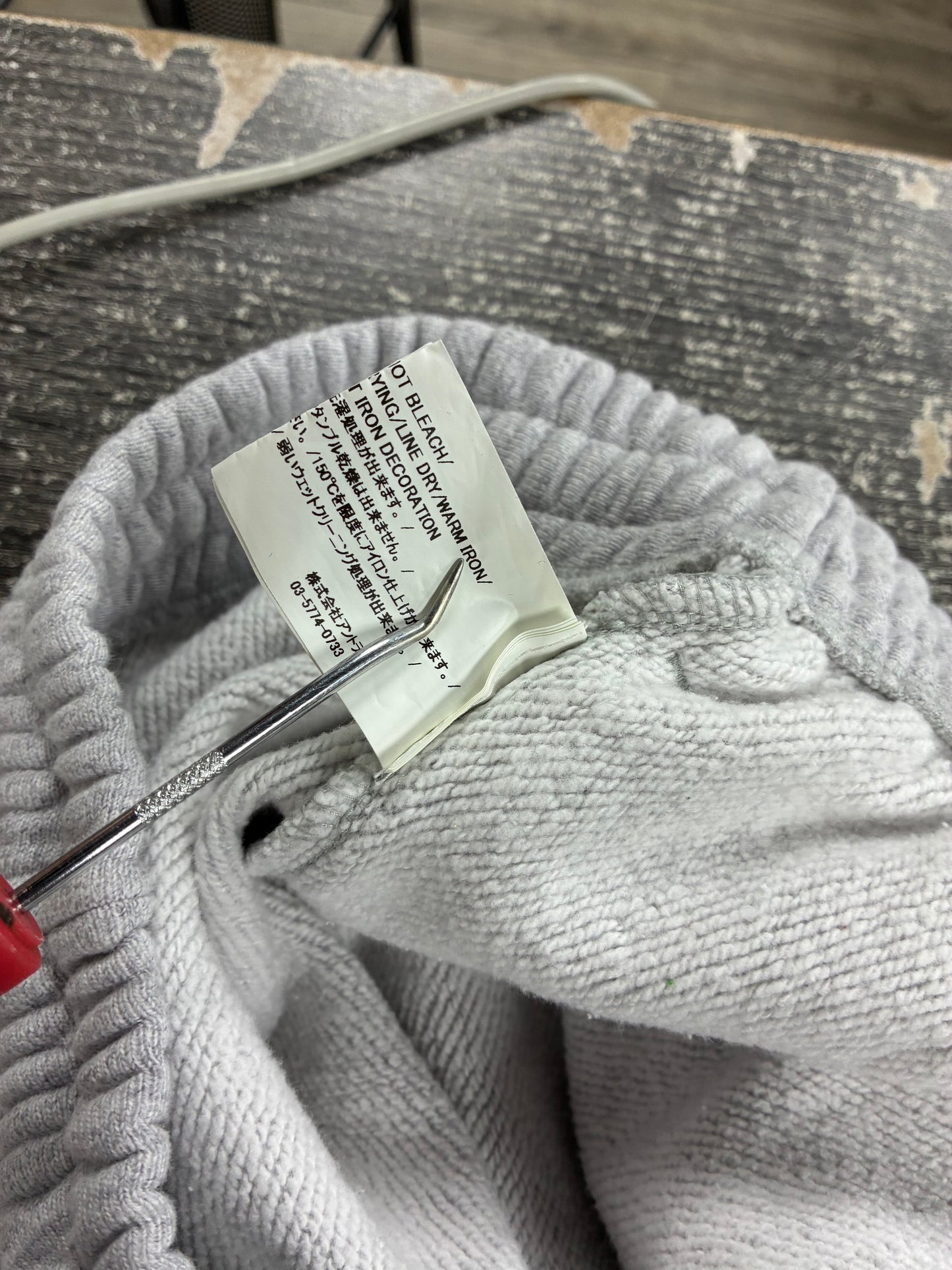 M - ReadyMade Grey Smile Flared Sweatpants