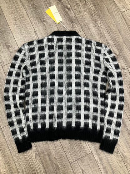 M-Marni Black Checkered Mohair Cardigan