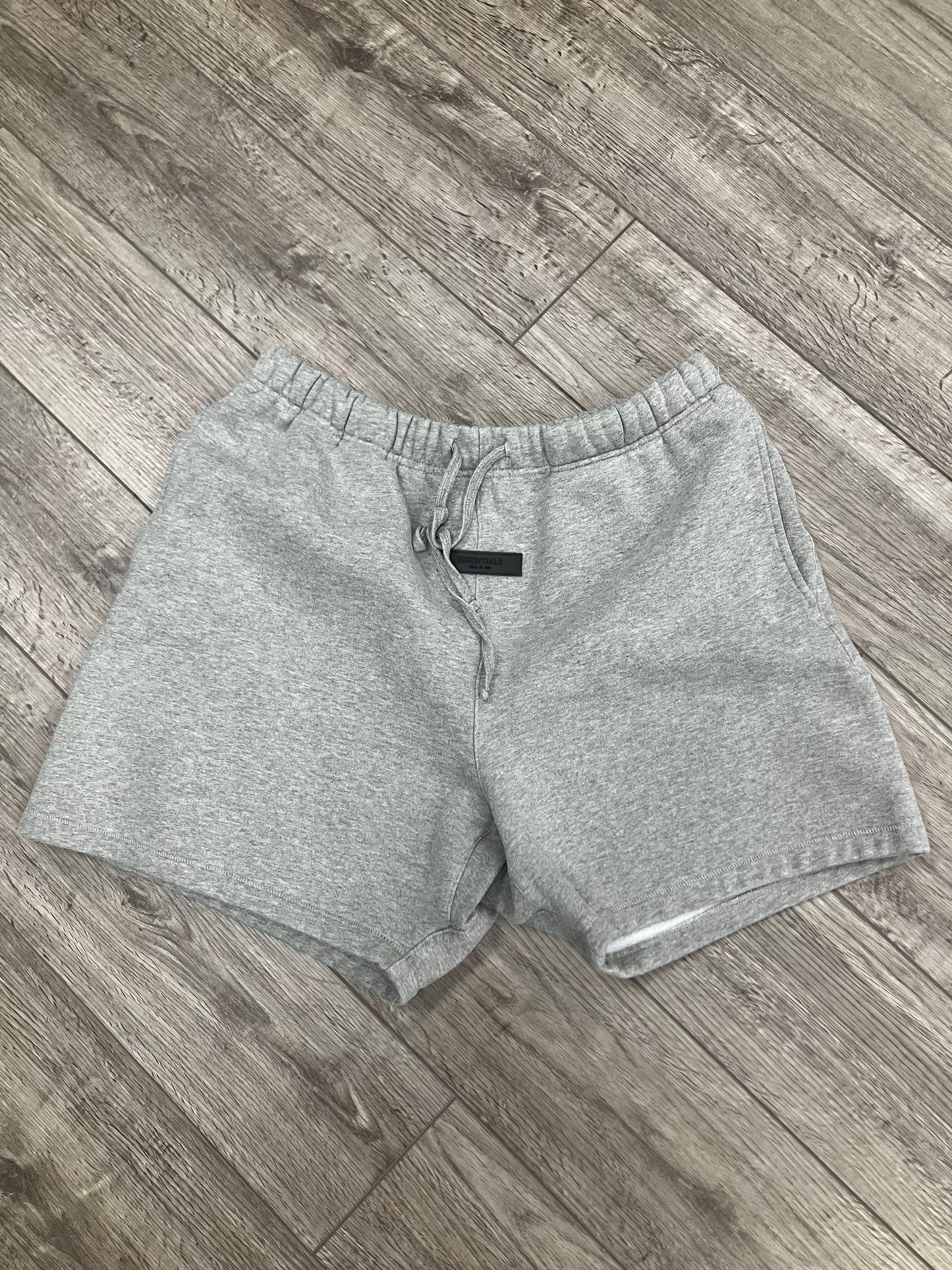 XL-Fear Of God Essentials Cotton Shorts Grey