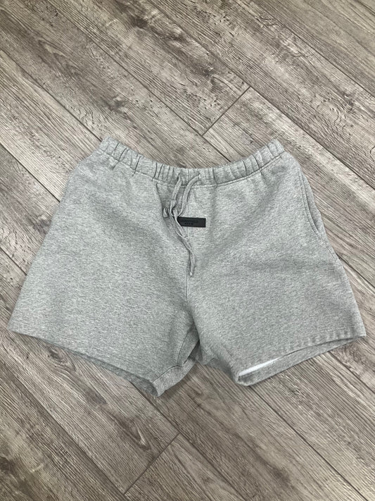 XL-Fear Of God Essentials Cotton Shorts Grey