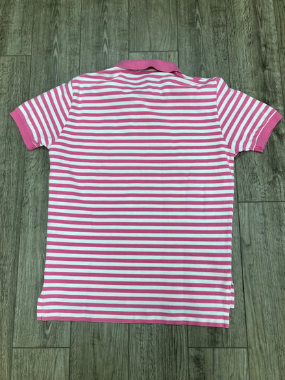 M-Ralph Lauren Pink White Polo