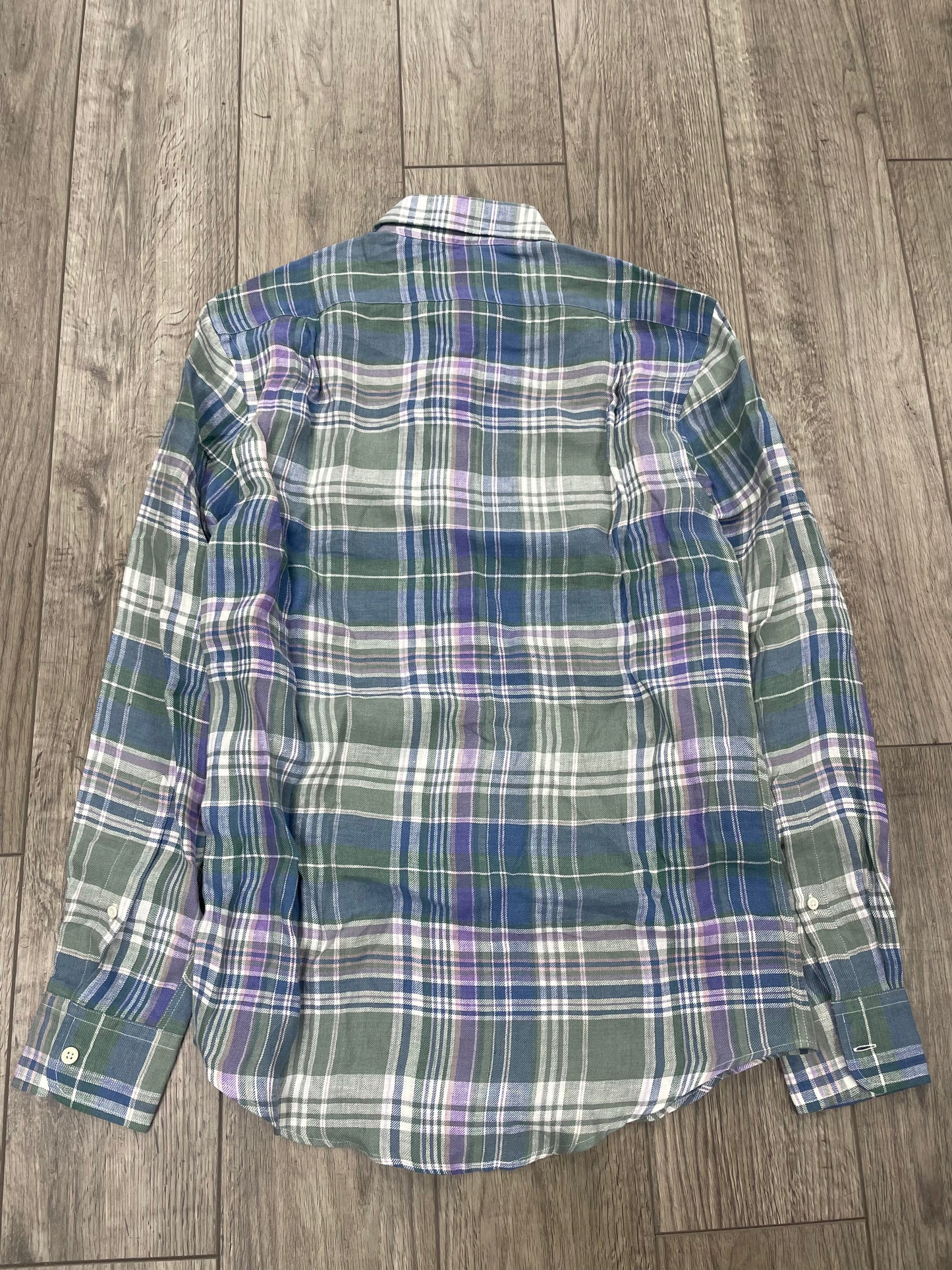 S-Purple Label Ralph Lauren Multicolor Plaid Button Up Long Sleeve