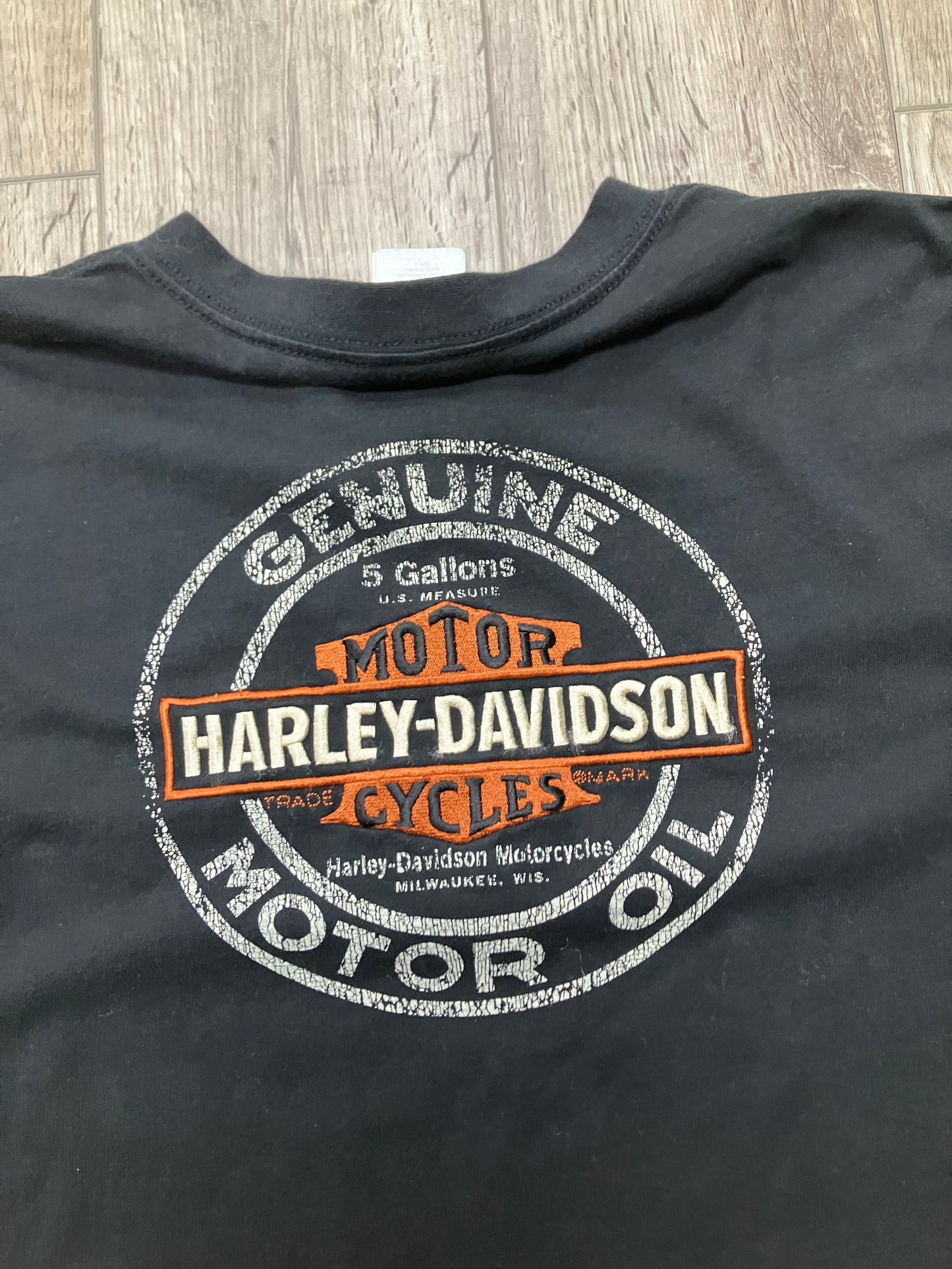 Harley Davidson Henley Long Sleeve Tee Size L