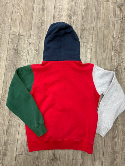 M - Supreme S Logo Colorblocked hooded Sweatshirt