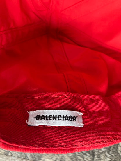 OS-Balenciaga Gothic brim Logo Hat