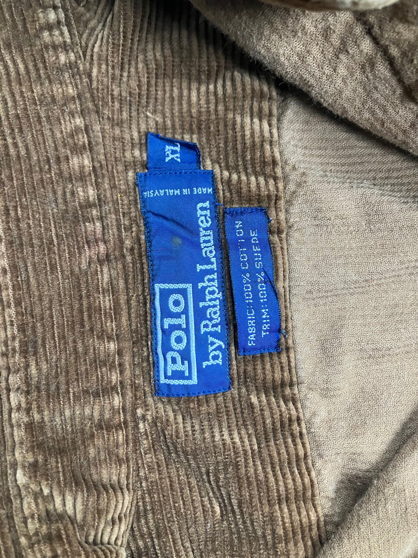 XL-Polo Ralph Lauren Brown Corduroy Button Up