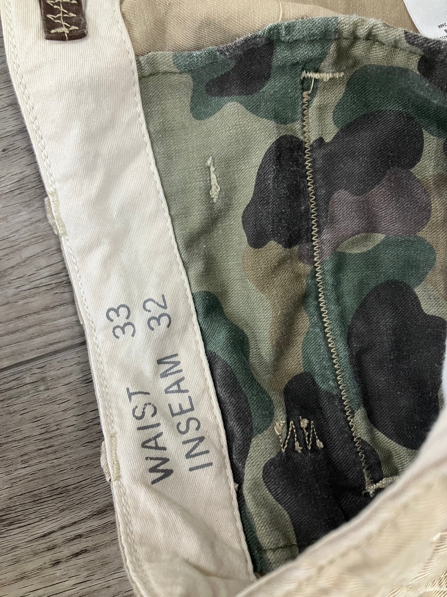 33-Polo Ralph Lauren Distressed  Patchwork Chino Pants