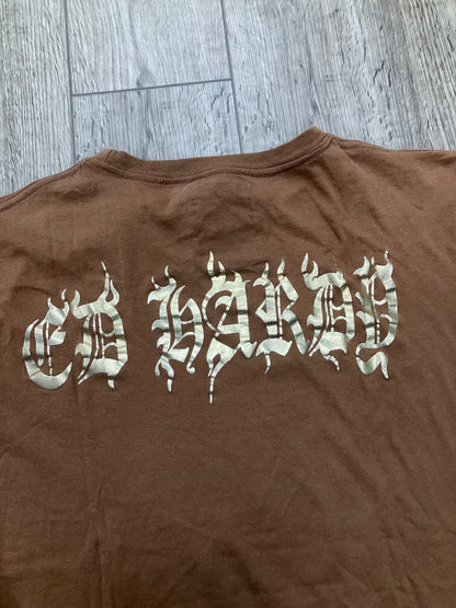 Y2K Ed Hardy Brown Tee Size Large