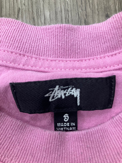 Stussy Pink Mini Logo Tee Size S