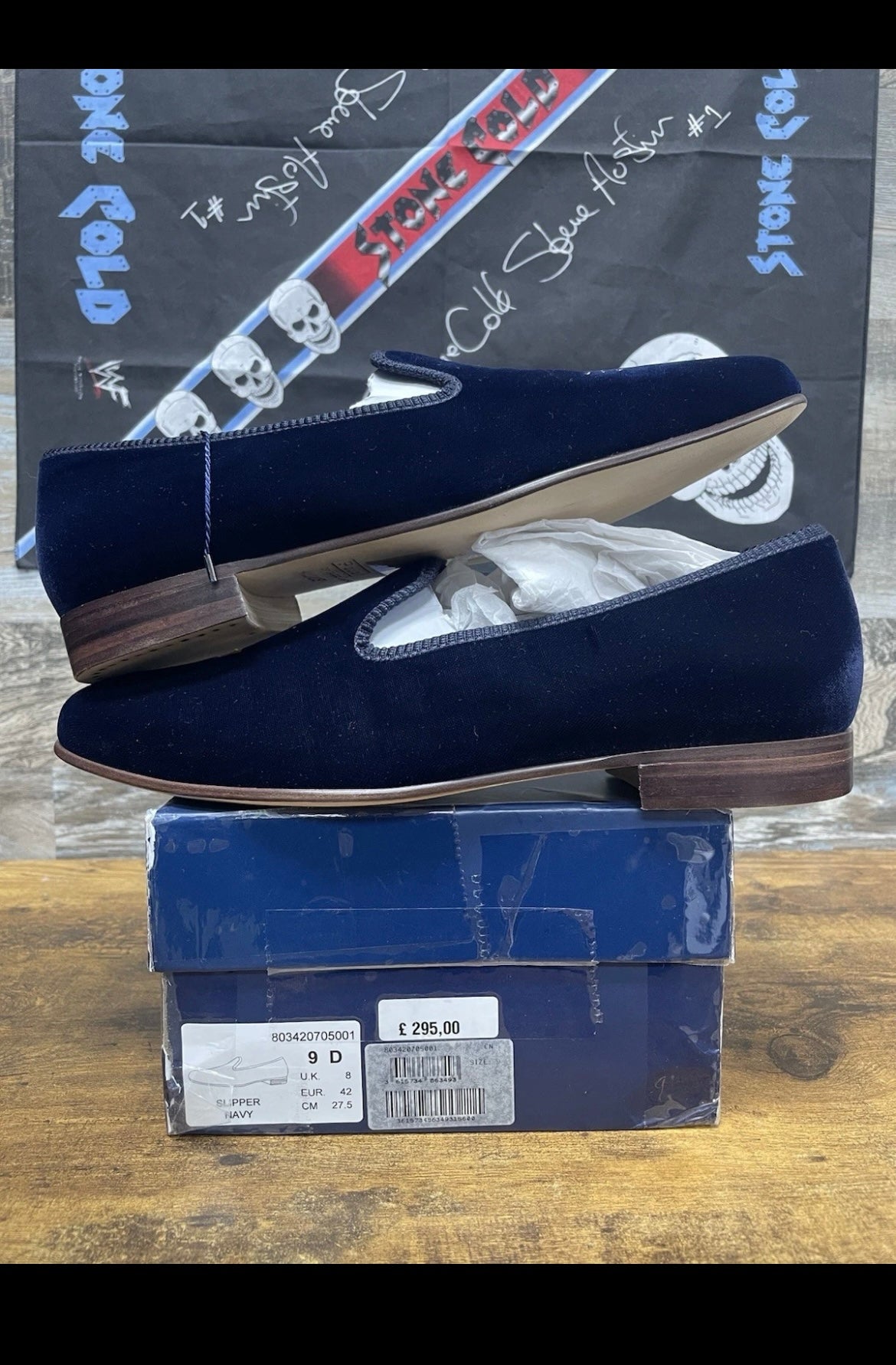 9-Polo Ralph Lauren Palace Formal Navy Velvet Slipper