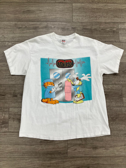 Garfield and Odie GR White Tee Size XL