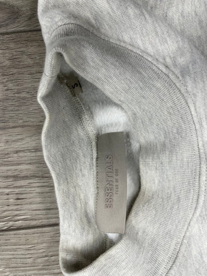 S-Fear Of God Essentials Light Grey Sweatshirt