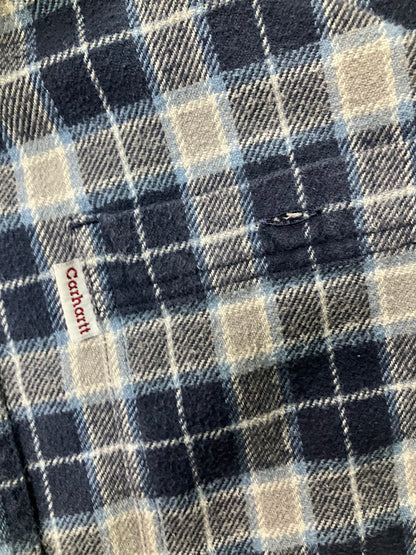 Carhartt Blue Flannel Shirt Size M