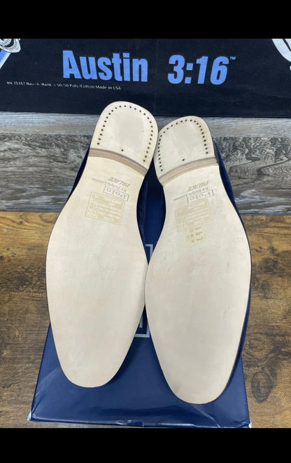 9-Polo Ralph Lauren Palace Formal Navy Velvet Slipper