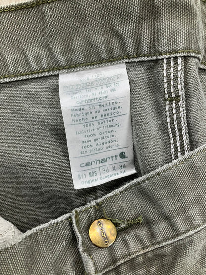 36-Carhartt Faded Gray Carpenter Pants