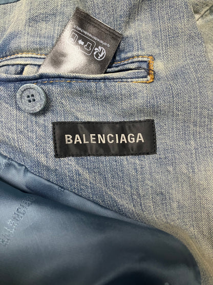 42-Balenciaga Denim Blazer Jacket