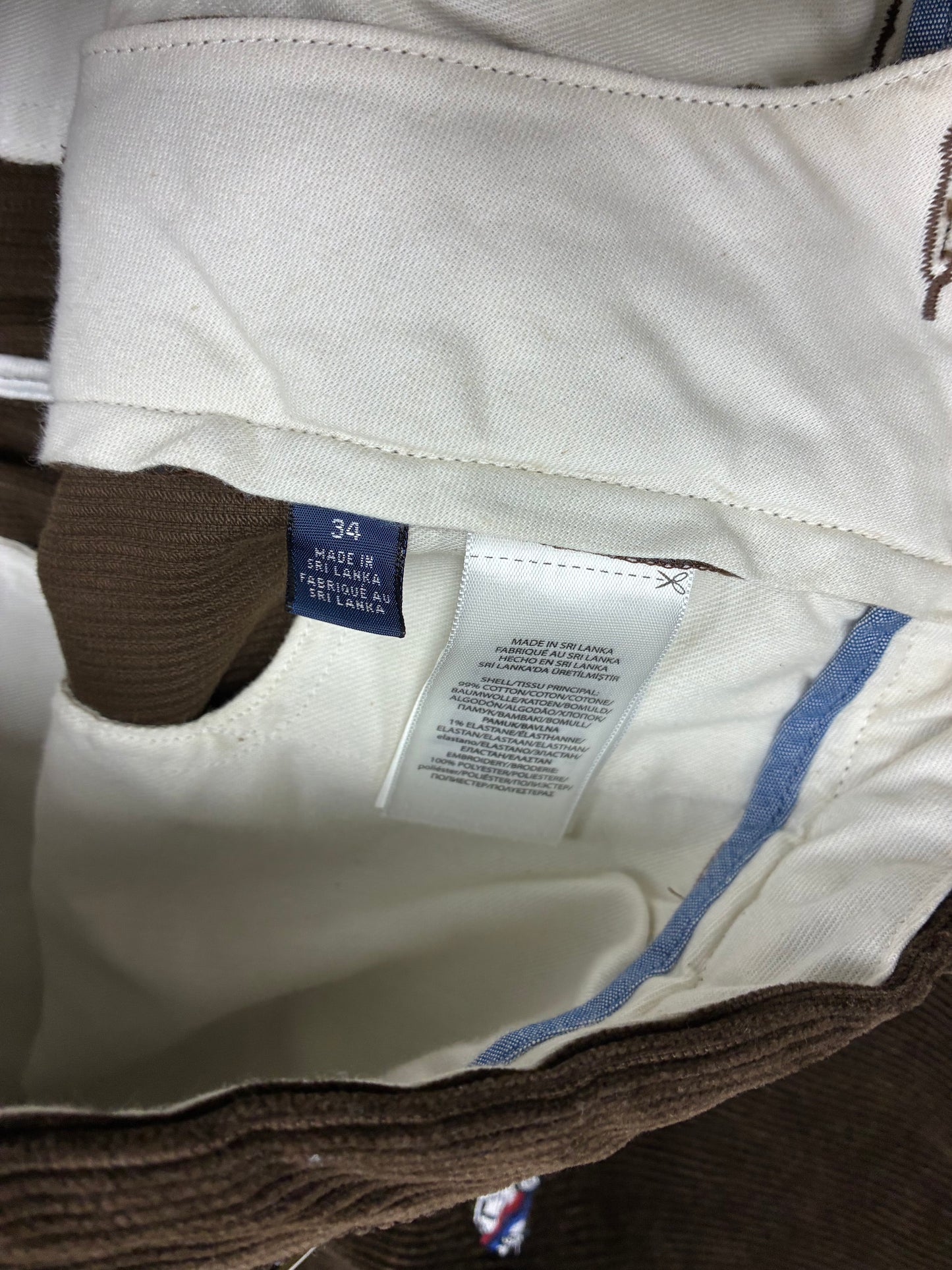 34 - Polo Ralph Lauren Palace Skateboards Brown Corduroy GTI Chinos