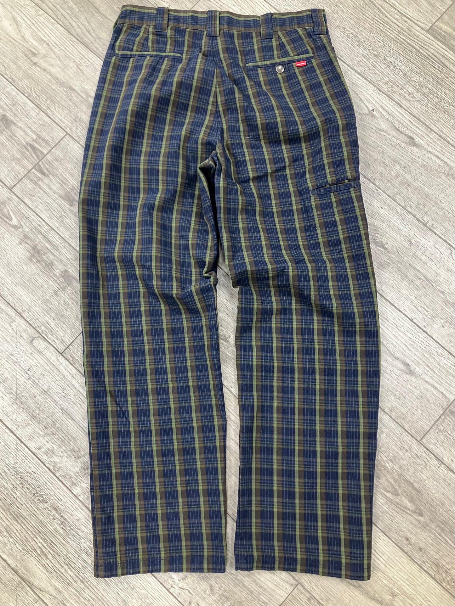 30-Supreme Plaid/Navy Work Pants