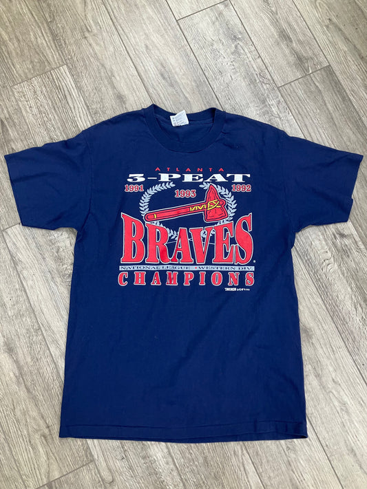 L-Braves 3-peat champions tee