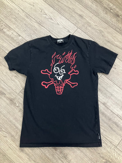M-ice cream flaming logo tee