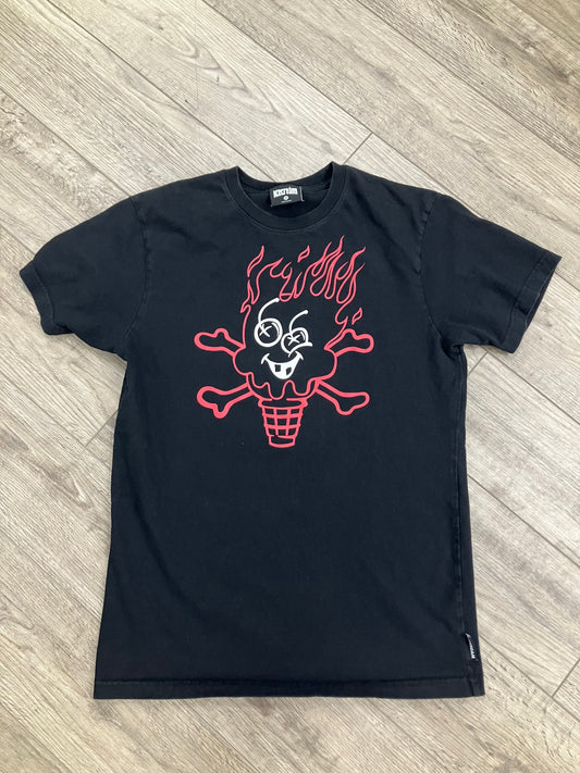 M-ice cream flaming logo tee