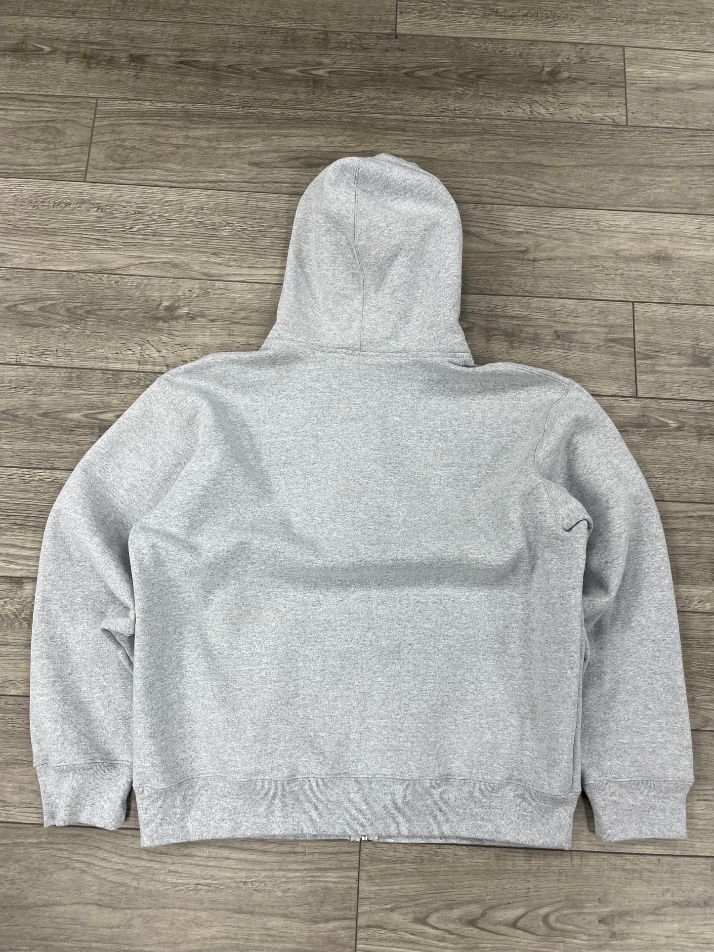 L - Supreme S Logo Zip Up Hooded Grey Sweatshirt