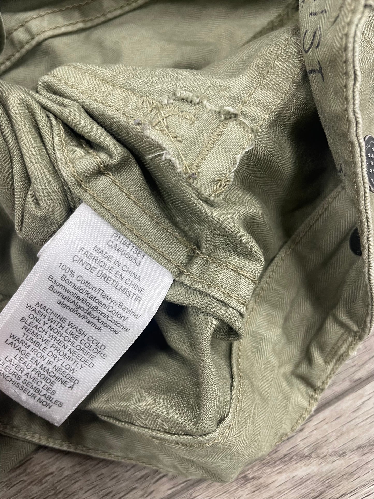 32-RRL Herringbone Green Army Trousers