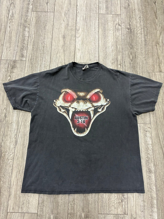 XL - Vintage WWE Cold Stone Steve Austin 3:16 Snake T-Shirt