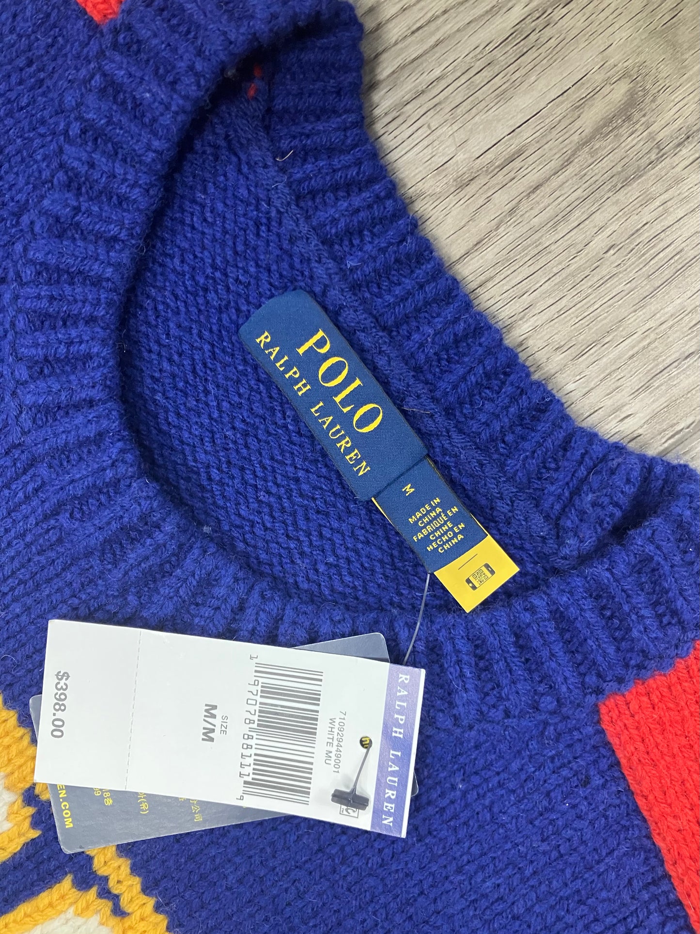 M-Polo Ralph Lauren Ski 92 Wool Sweater