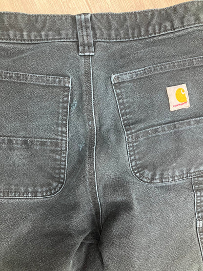 31-Black Carhartt double Knee pants