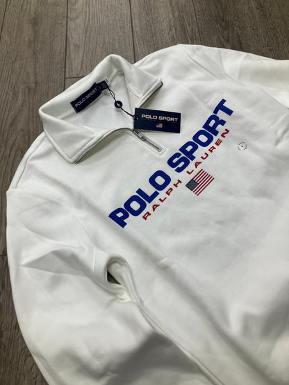 S-Ralph Lauren Polo Sport White Quarter Zip