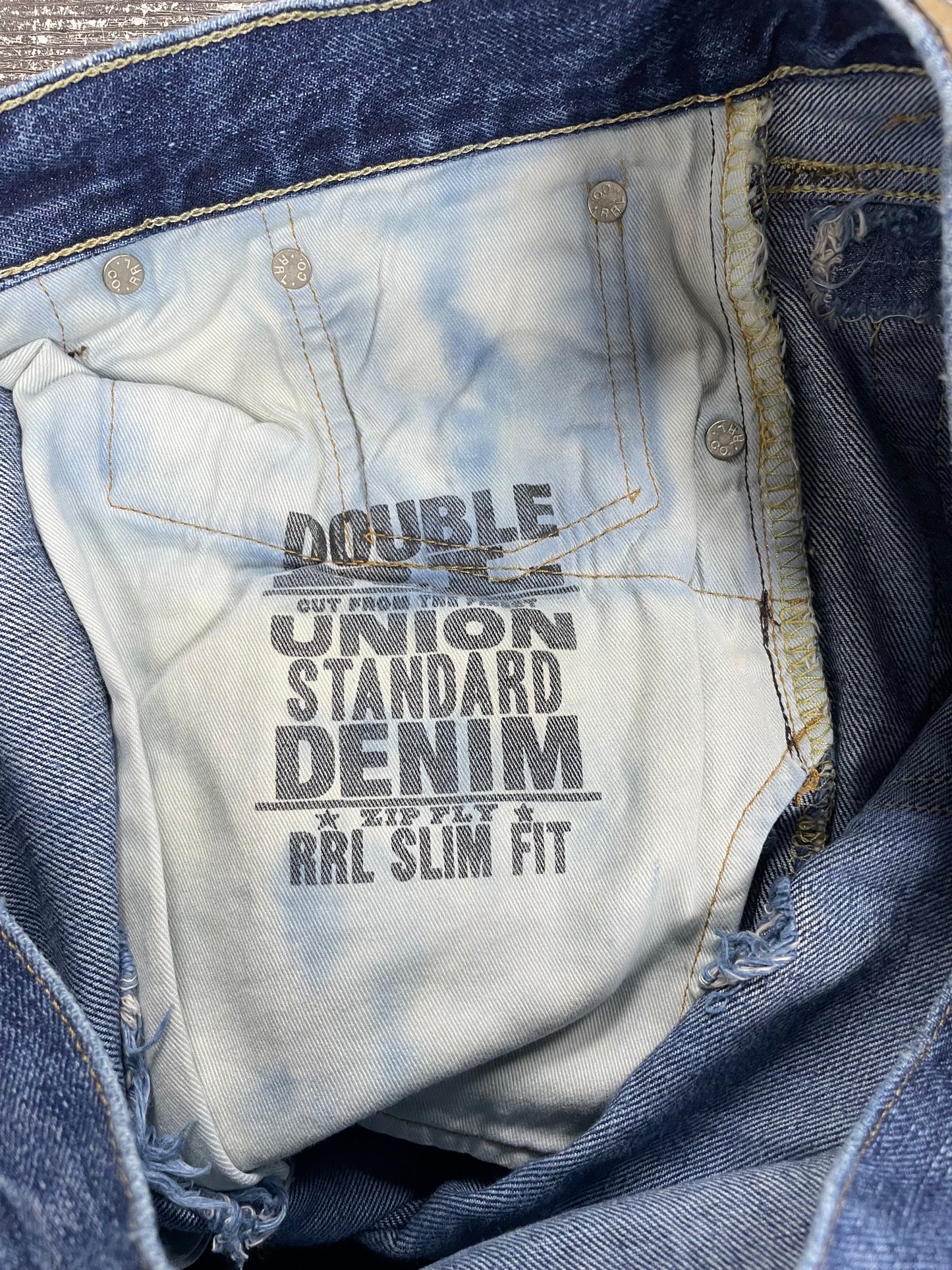 34-RRL Slim Fit Distressed Jeans