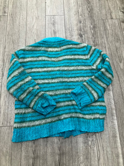 42-Marni Blue Striped mohair Cardigan